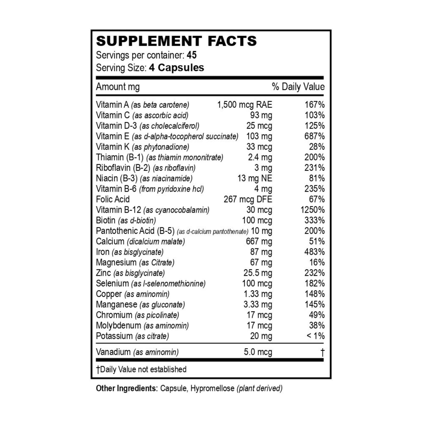 Multi-Plus Bariatric Supplement for Gastric Bypass Patients