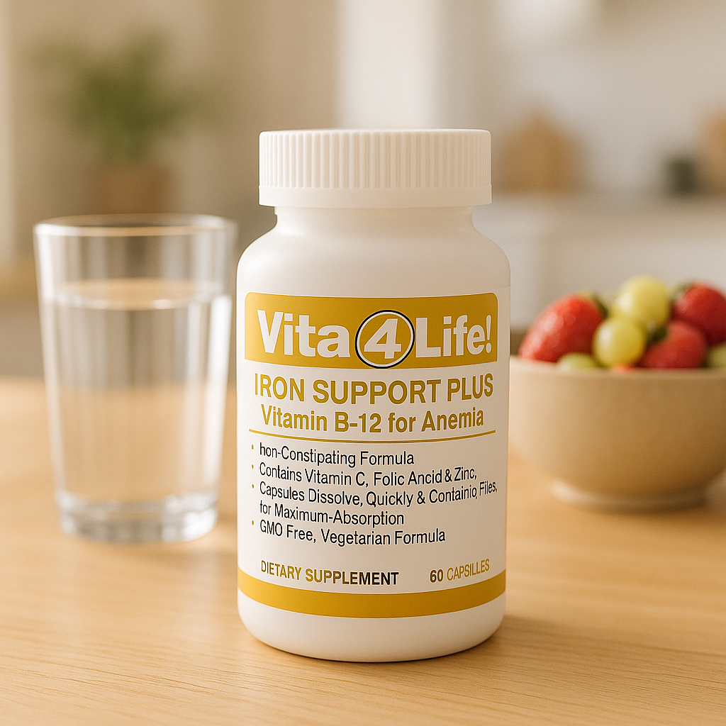 Iron Support 'Plus' Vitamin B-12 - Bariatric Supplement for Anemia