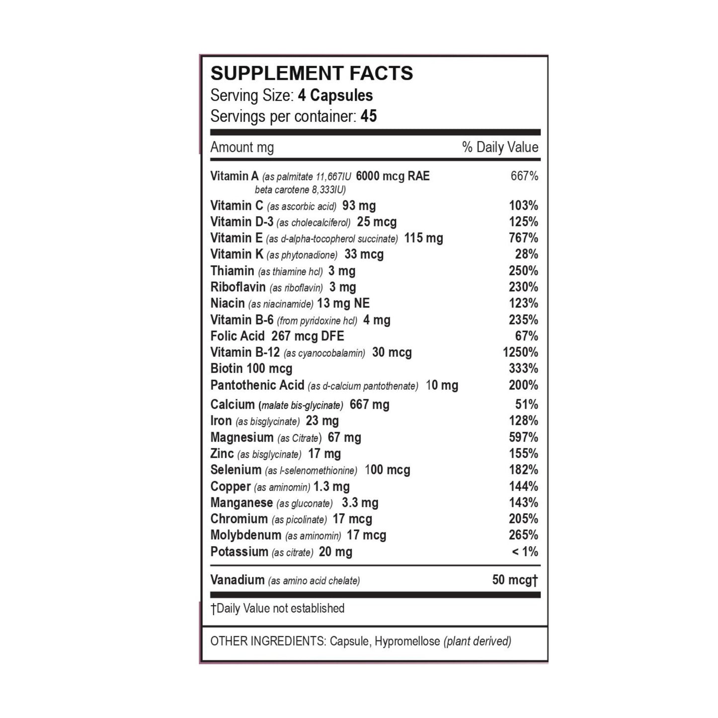 Multi-Standard Bariatric Multivitamin & Supplement