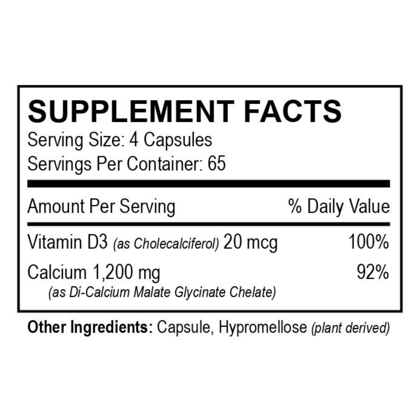 Calcium Malate Chelate Bariatric Supplement Capsules
