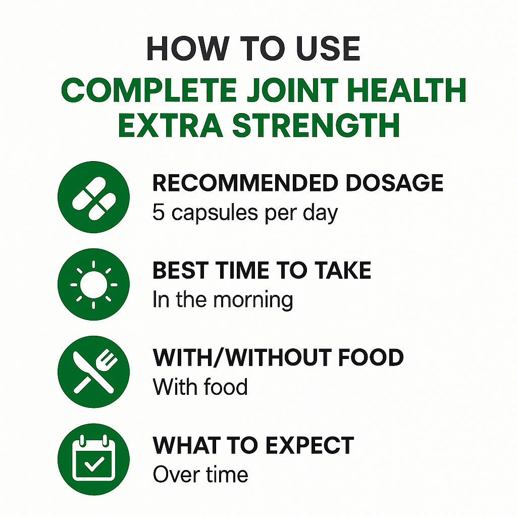 Vita4Life! Complete Joint Health Extra Strength - 150 Capsules - Glucosamine, Chondroitin, MSM & Hyaluronic Acid for Mobility & Pain Relief