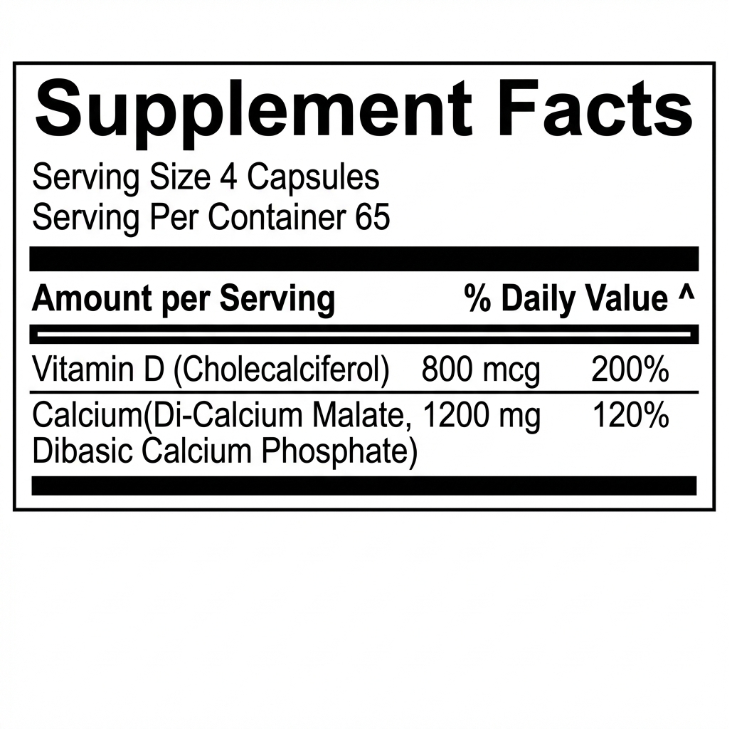 Calcium Malate Chelate Bariatric Supplement Capsules