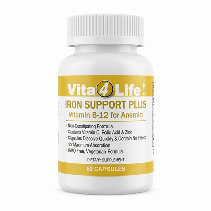 Iron Support 'Plus' Vitamin B-12 - Bariatric Supplement for Anemia