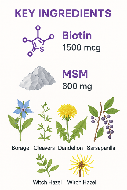 Biotin Supplements & Vitamins for Hair Skin & Nails