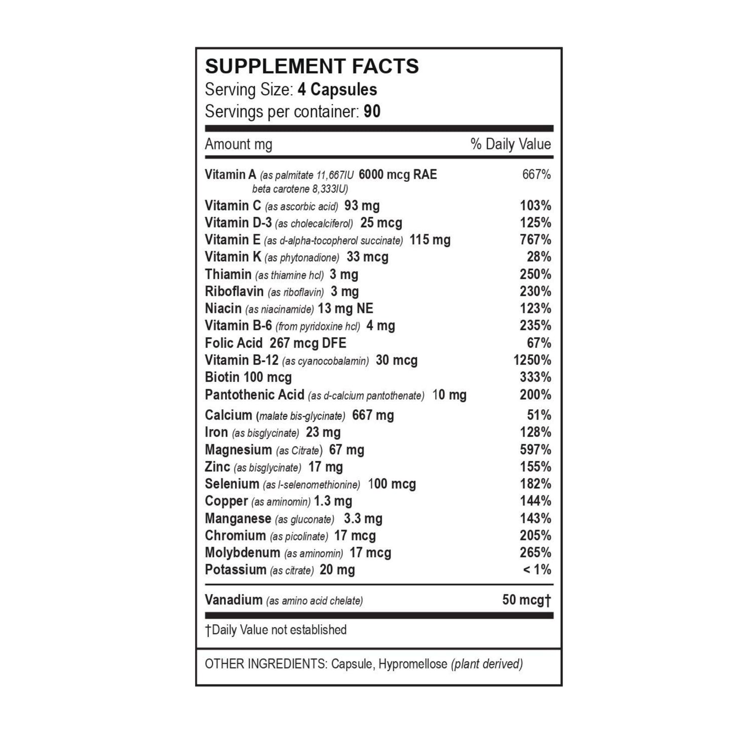 Multi-Standard Bariatric Multivitamin & Supplement
